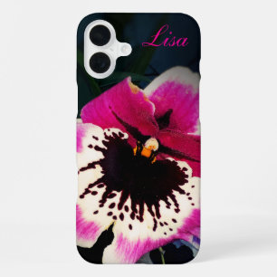 16 Plus Coque iphone Pomme orchidée rose personnalisé