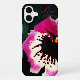 16 Plus Coque iphone Pomme orchidée rose personnalisé