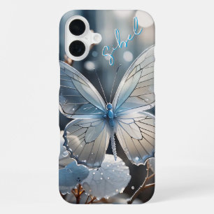 16 Plus Coque monogramme de papillon blanc - coque iphone