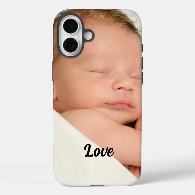 16 Plus Nom de la photo et souvenirs coque pour iPhone / i (Verso)