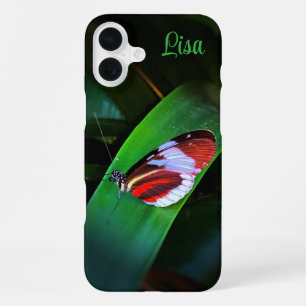 16 Plus Papillon personnalisé sur coque iphone Apple feuil