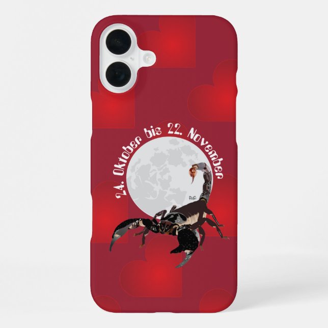 16 Plus Scorpion 24 oct. - 22 nov. Coque Apple iPhone (Verso)