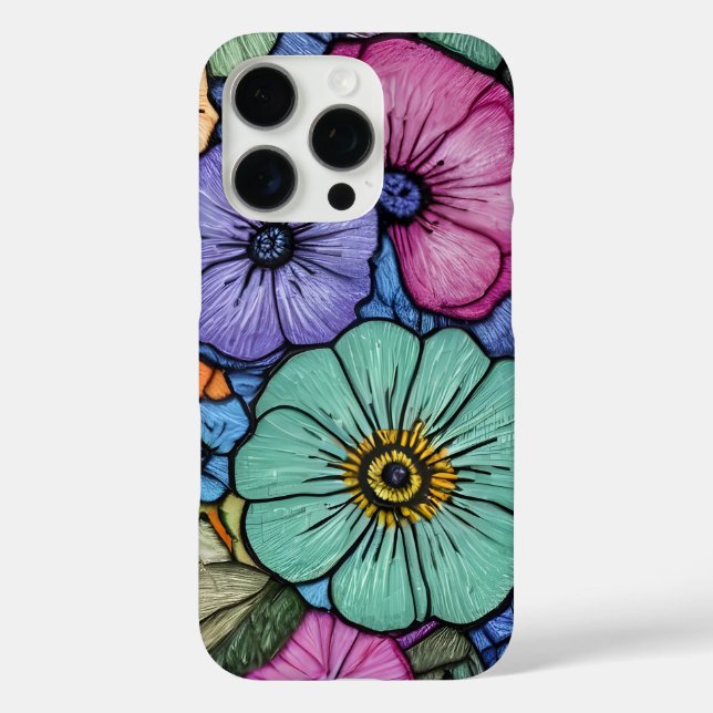 16 Pro Blossom Elegant coque iphone Floral pour Femmes (Verso)