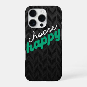 16 Pro Choisissez Happy Modern Black Motif coque iphone
