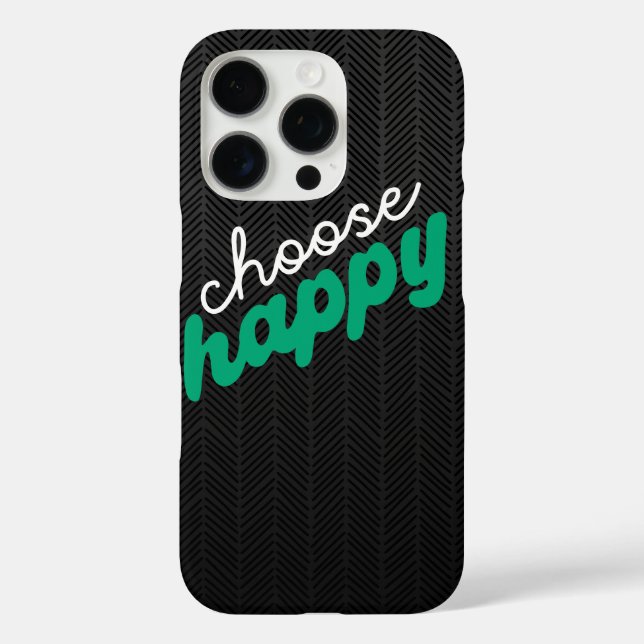 16 Pro Choisissez Happy Modern Black Motif coque iphone (Verso)