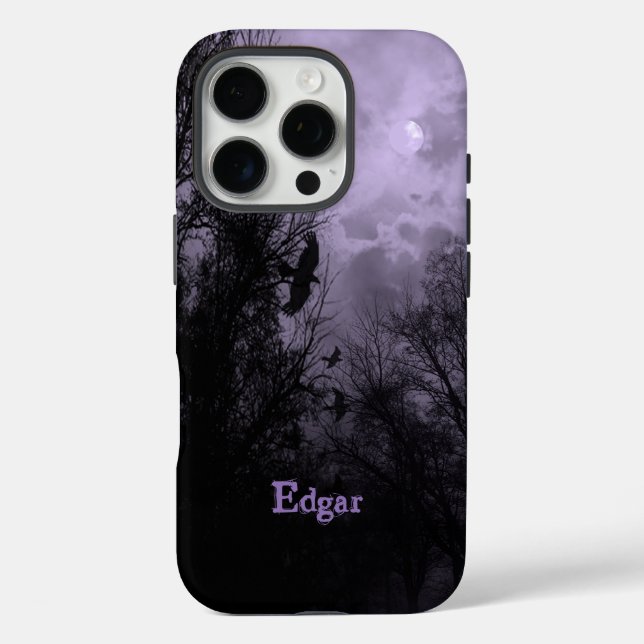 16 Pro Ciel hanté personnalisé avec coque iphone violet R (Verso)