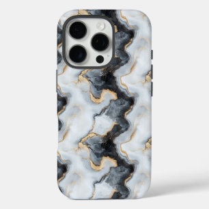 16 Pro Coque iphone Black Gold et Marbre blanc