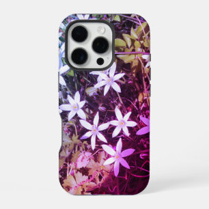 16 Pro Coque iphone de fleurs d'étoile blanche