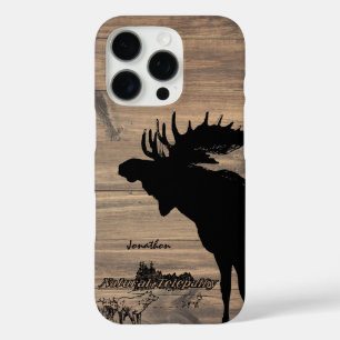 16 Pro coque iphone de la faune vintage de l'orignal et d