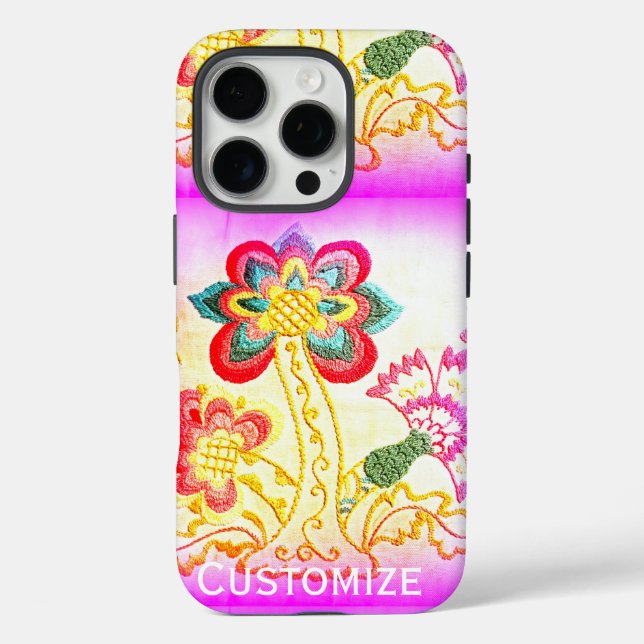 16 Pro coque iphone de palmier psychédélique des années 7 (Verso)