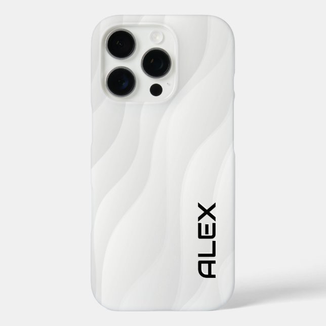 16 Pro Coque iphone de vague blanche (Verso)