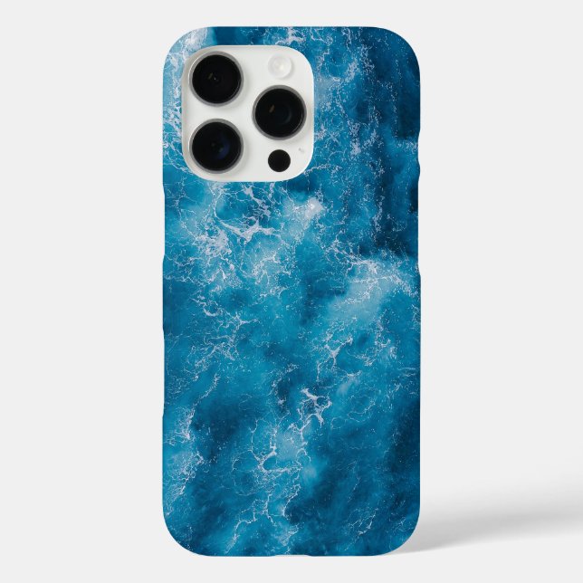 16 Pro Coque iphone d'eau océanique - Mer bleu serein (Verso)