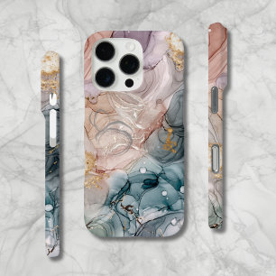 16 Pro Coque iphone d'or bleu mauve