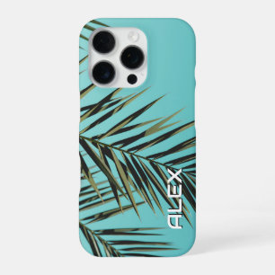 16 Pro Coque iphone feuille de palme - Ciel bleu tropical