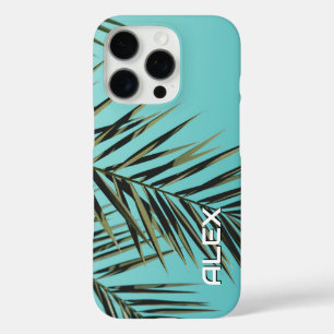 16 Pro Coque iphone feuille de palme - Ciel bleu tropical