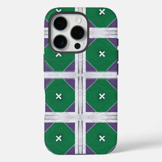16 Pro Geo X coque iphone violet et vert (Verso)