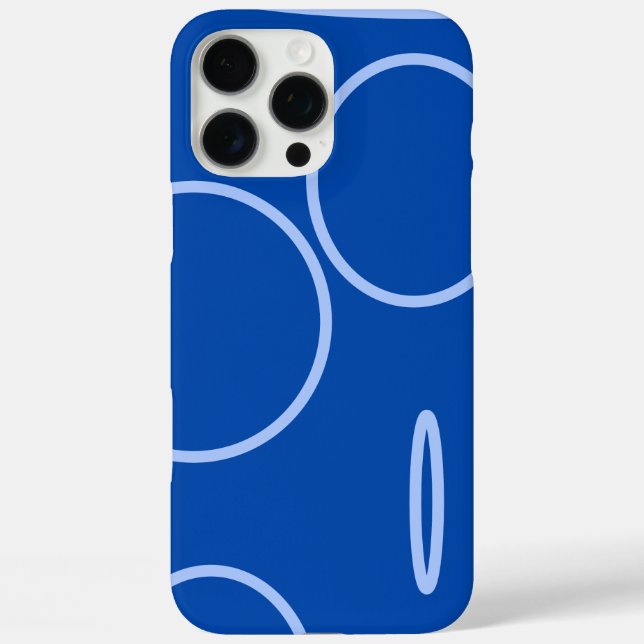 16 Pro Max Cercles amusants et boucle sur Blue iPhone / coque (Verso)
