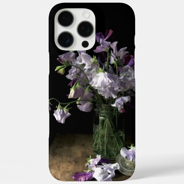 16 Pro Max Coque iphone à vie morte florale pourpre (Verso)