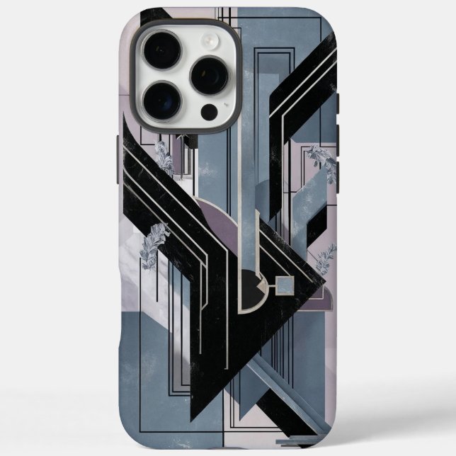 16 Pro Max Coque iphone Abstrait géométrique Art déco (Verso)