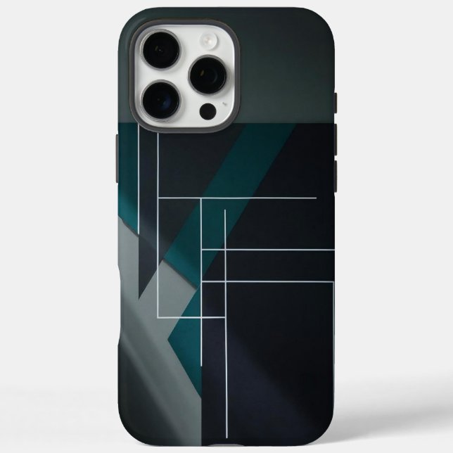 16 Pro Max Coque iphone Abstrait géométrique moderne (Verso)