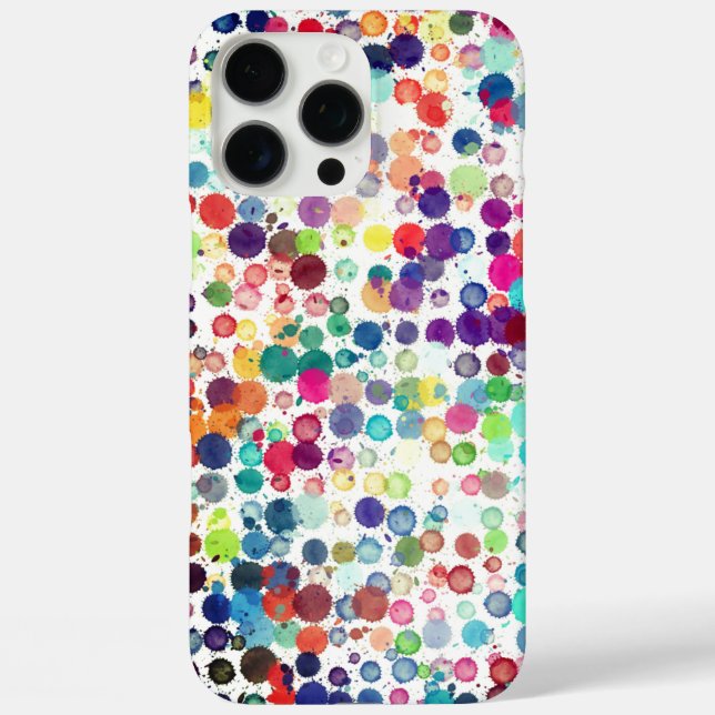 16 Pro Max Coque iphone Coque-Mate de Polka Dot (Verso)