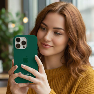 16 Pro Max Coque iphone couleur verte personnalisé avec perso