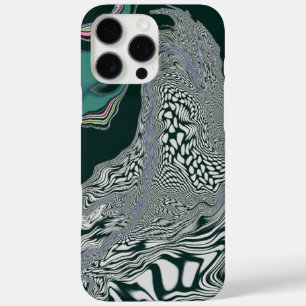 16 Pro Max coque iphone d'art Abstrait Green Marble Swirl