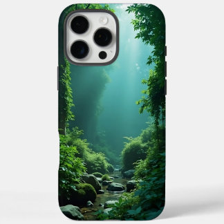 16 Pro Max Coque iphone de flux de forêt mystique