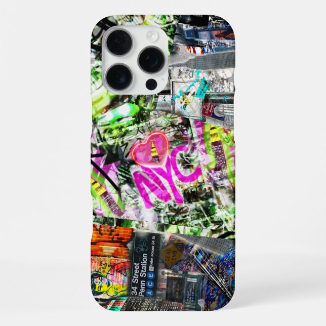 16 Pro Max Coque iphone de l'Empire des Graffitis de New York (Verso)