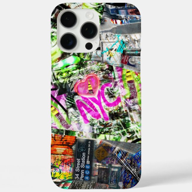 16 Pro Max Coque iphone de l'Empire des Graffitis de New York (Verso)