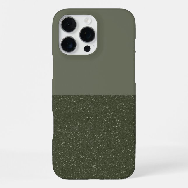 16 Pro Max Coque iphone de texture verte de mousse fractionné (Verso)