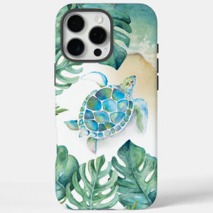 16 Pro Max Coque iphone de tortue de mer tropicale