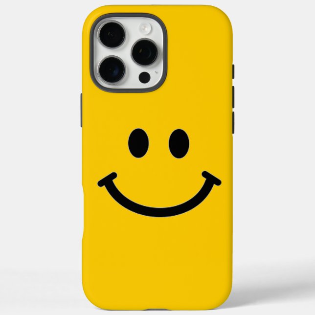 16 Pro Max Coque iphone de visage souriant (personnalisable) (Verso)