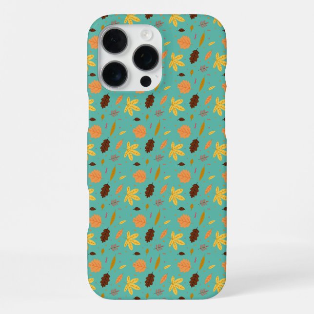 16 Pro Max Coque iPhone Feuille Bleu Clair (Verso)