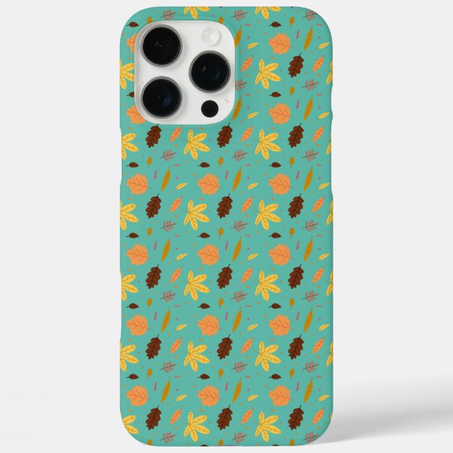 16 Pro Max Coque iPhone Feuille Bleu Clair (Verso)