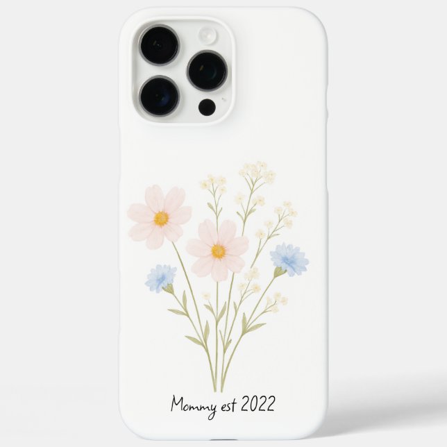 16 Pro Max Coque iphone Pastel personnalisé | Maman Est. (Verso)