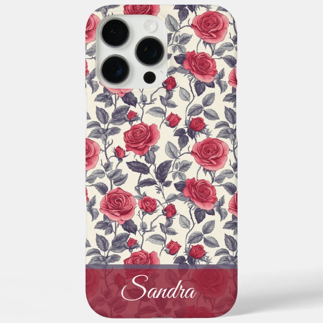 16 Pro Max Coque iphone Personnalisé rose Pour Filles (Verso)