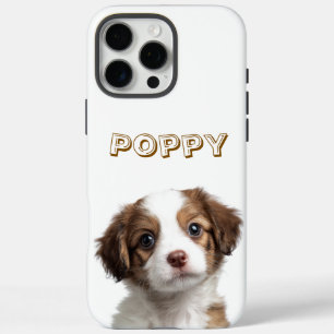 16 Pro Max Coque iphone photo et nom de chien personnalisé