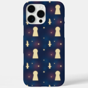 16 Pro Max Coque iphone Starry Night Knife Keyhole Motif
