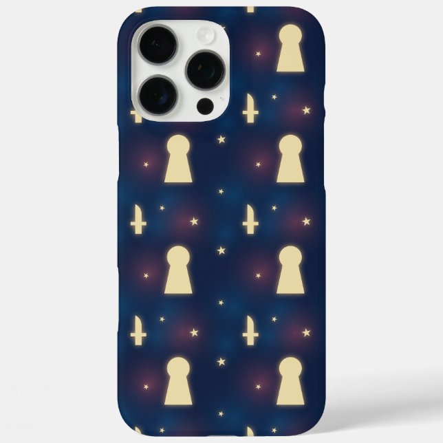 16 Pro Max Coque iphone Starry Night Knife Keyhole Motif (Verso)