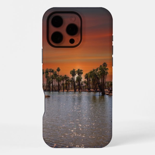 16 Pro Max Coucher de soleil à Papago Park Coque iphone (Verso)