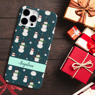 16 Pro Max Happy Snowman Holiday iPhone / coque ipad
