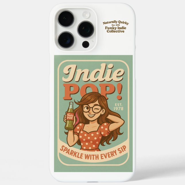 16 Pro Max Indie Pop coque iphone - Retro Soda Étiquette (Verso)