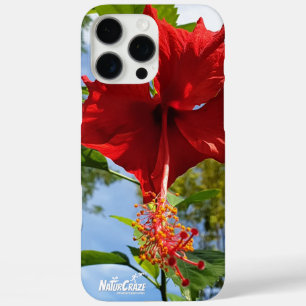 16 Pro Max NaturCraze Rouge Hibiscus Fleur iPhone / coque ipa