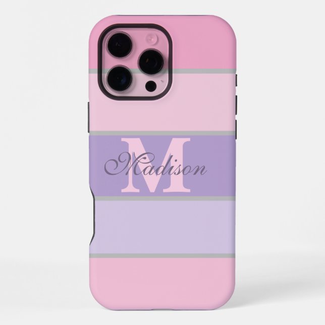 16 Pro Max pastel rose et violet iPhone / coque ipad (Verso)