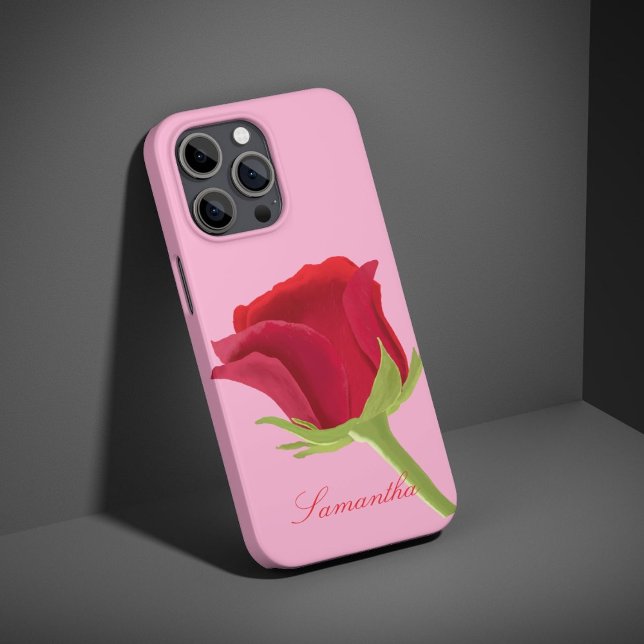 16 Pro Max Rose avec coque iphone rose rouge (Créateur téléchargé)
