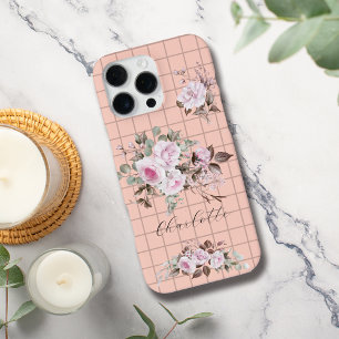 16 Pro Max Roses sur grilles Personnaliser le Coque iphone de