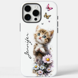 16 Pro Max Whimsical Adorable Cute Kitten iPhone / coque ipad
