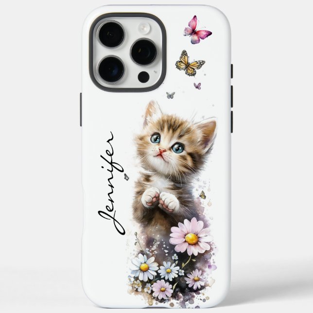 16 Pro Max Whimsical Adorable Cute Kitten iPhone / coque ipad (Verso)