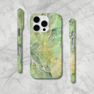 16 Pro Moderne Billowy Green Agate Style coque iphone